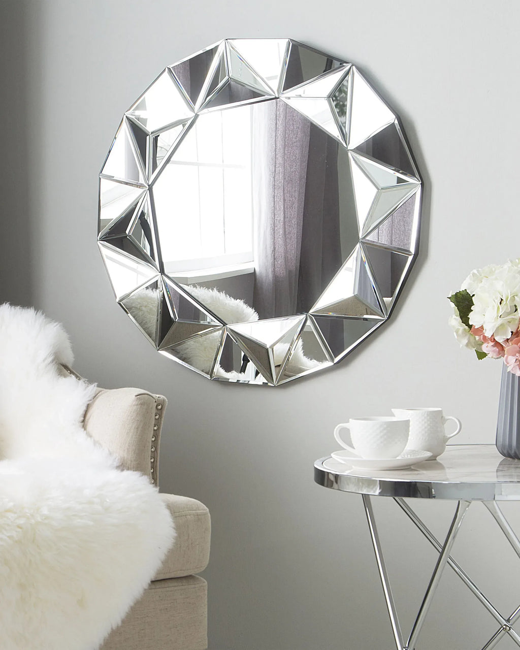 Specchio HABAY 70 cm 70 cm Argento