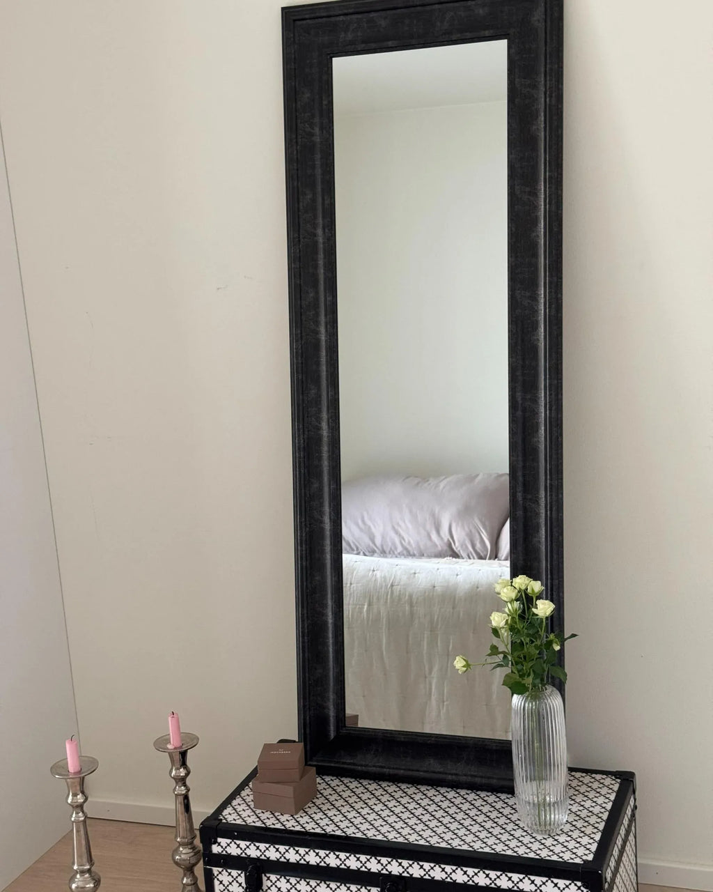 Specchio LUNEL 51 cm 141 cm Nero