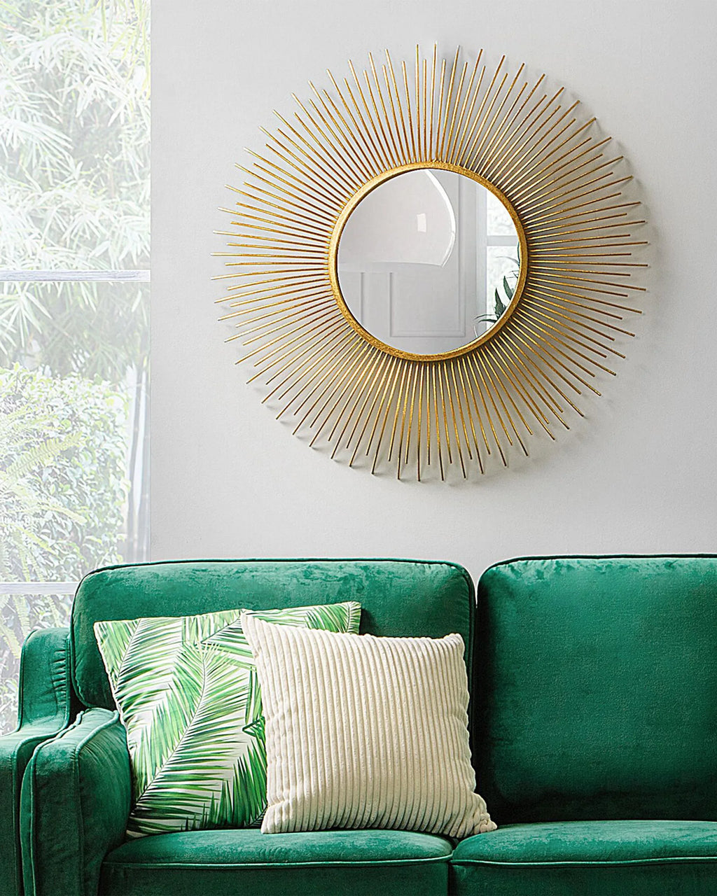 Specchio CILLY 80 cm 80 cm Metallo Oro