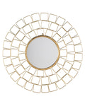 Specchio LABRIT 90 cm 90 cm Metallo Oro