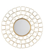 Specchio LABRIT 90 cm 90 cm Metallo Oro