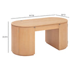 Bureau de direction en bois de 64 po avec rangement