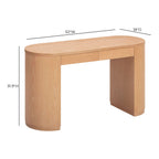 Bureau d'écriture 52 po à 2 tiroirs en bois