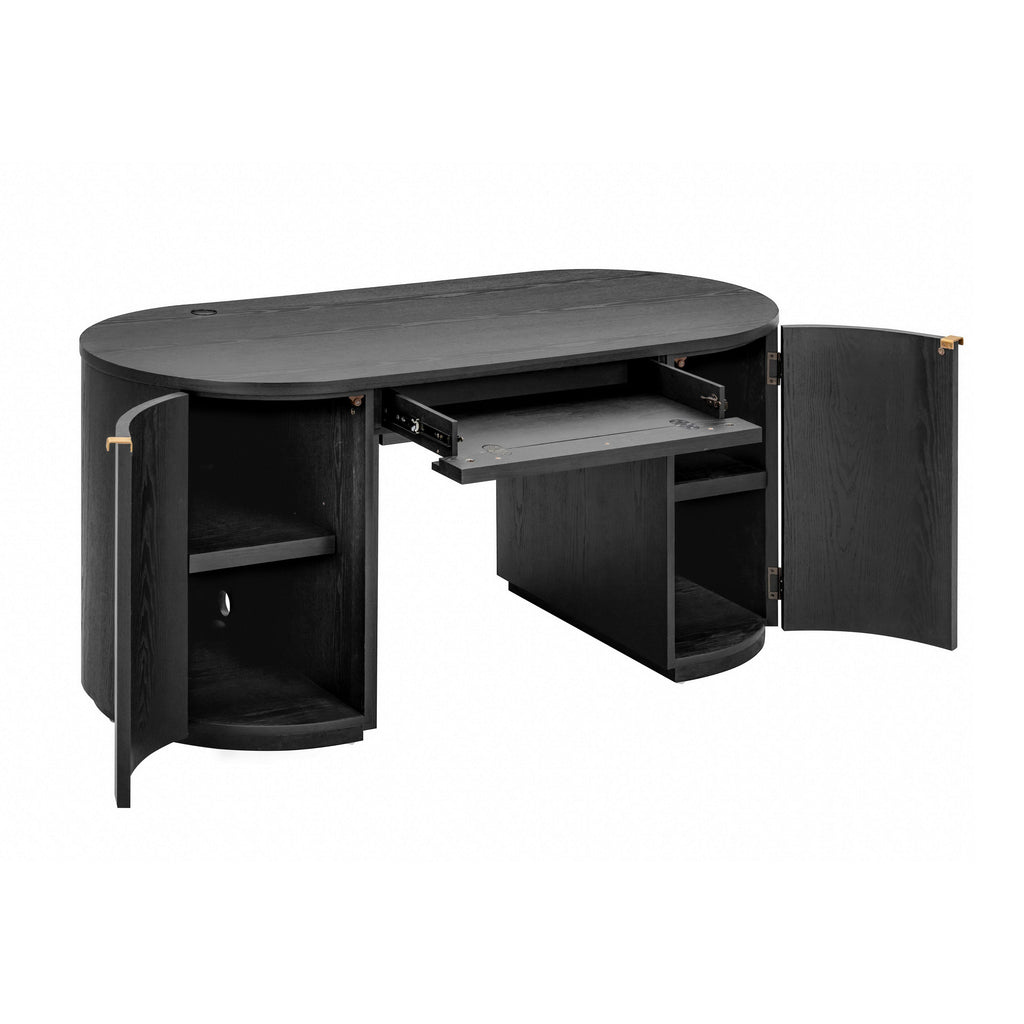 64 Wood Executive Desk With Storage