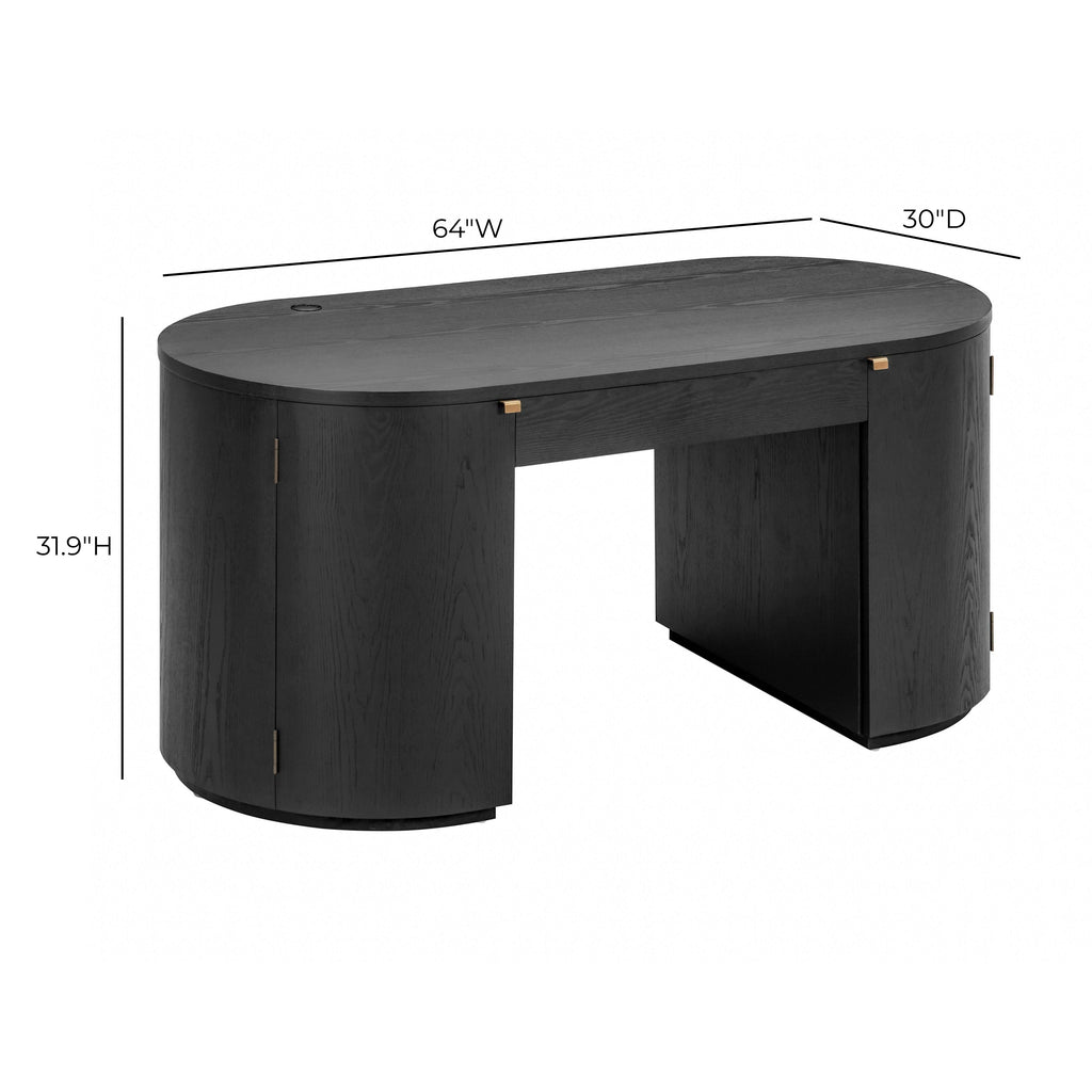 64 Wood Executive Desk With Storage