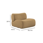 Chaise sans accoudoirs en velours