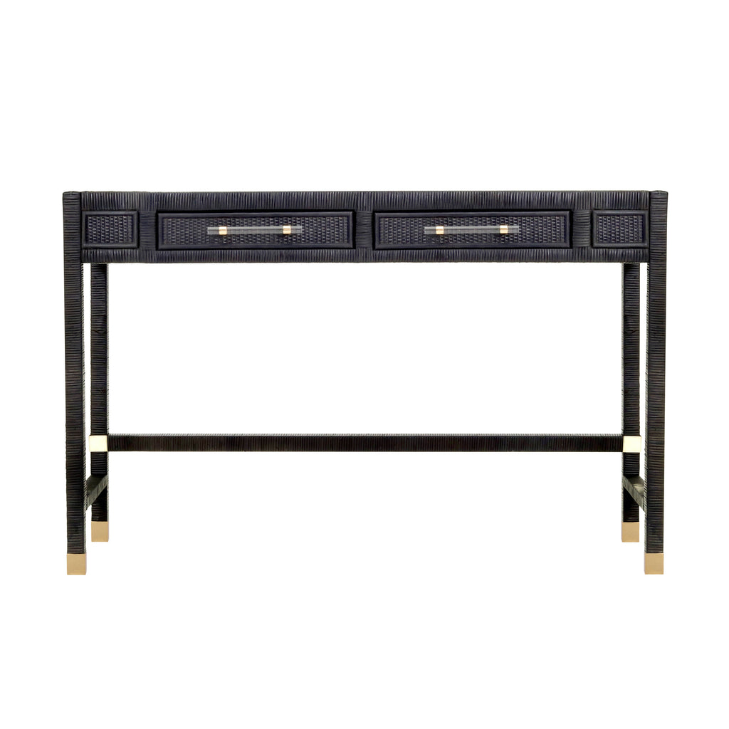 47 Woven Rattan Desk