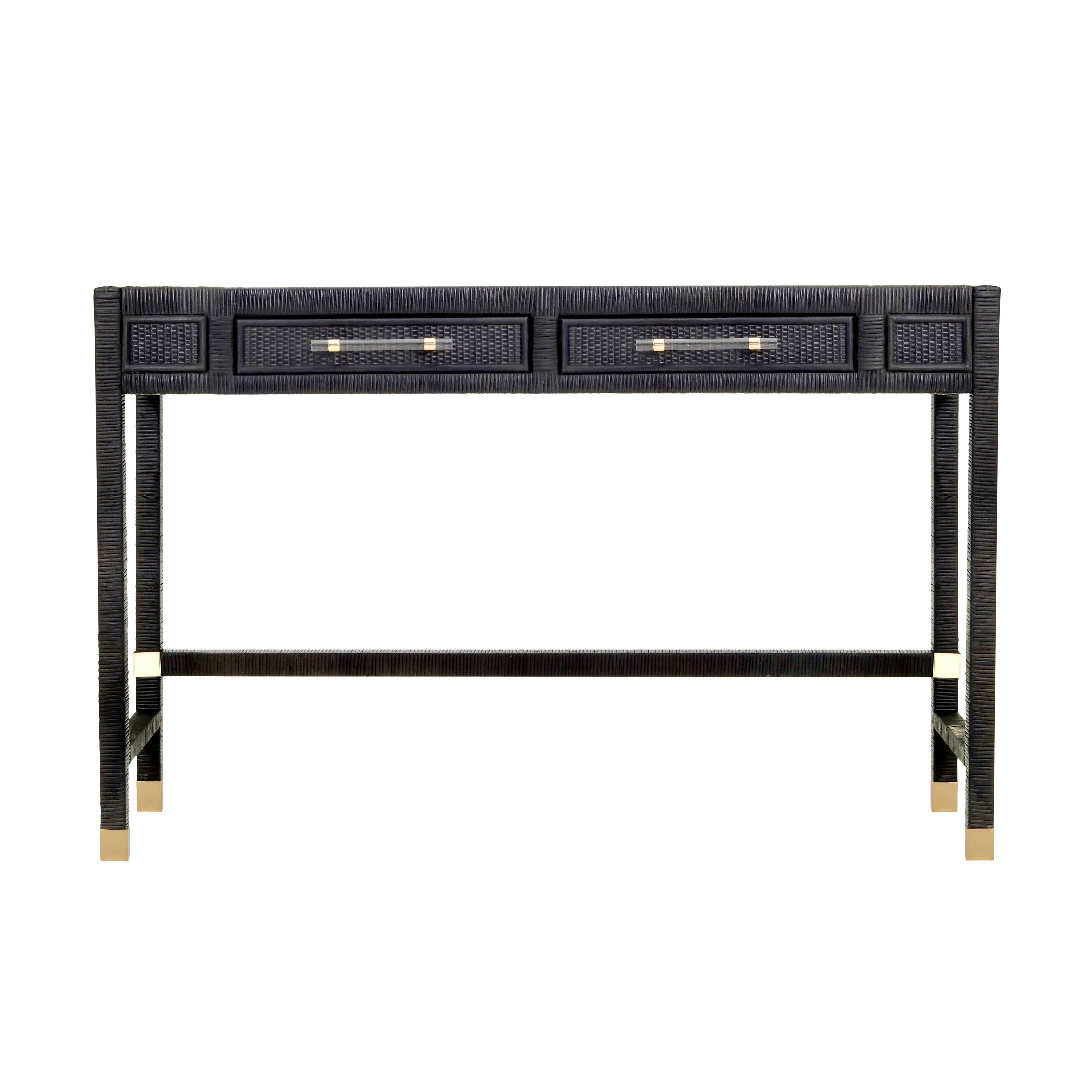 47 Woven Rattan Desk