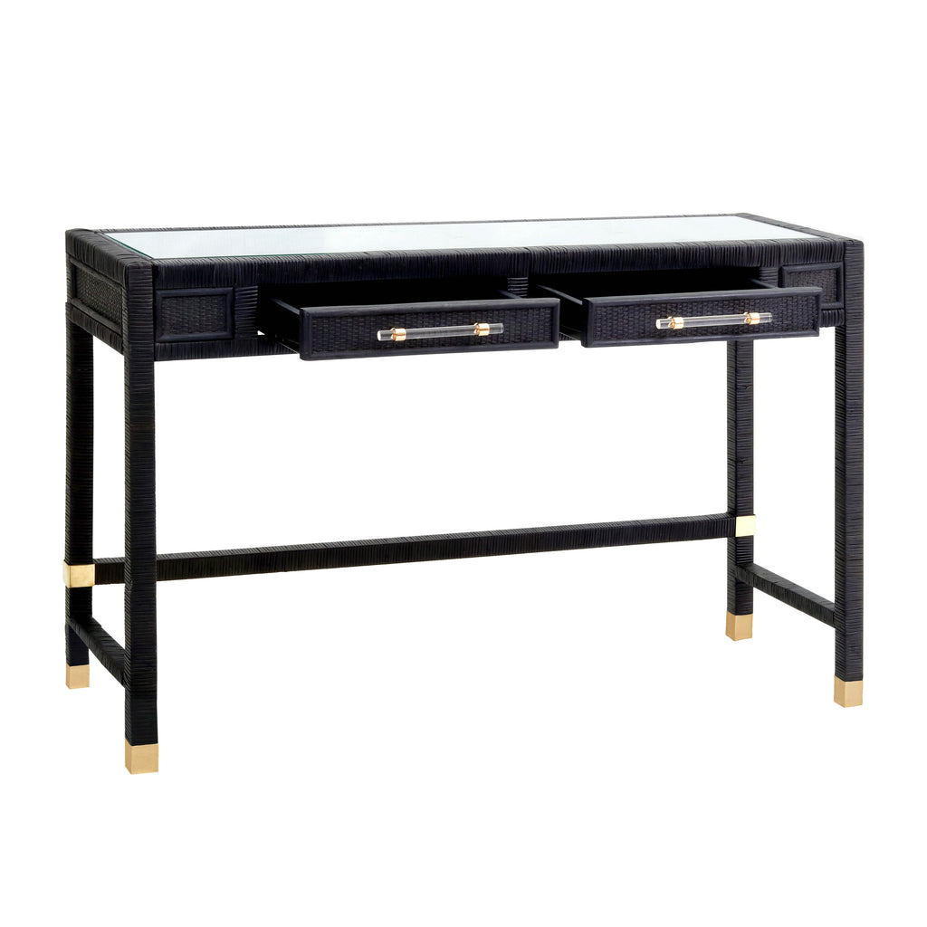 47 Woven Rattan Desk
