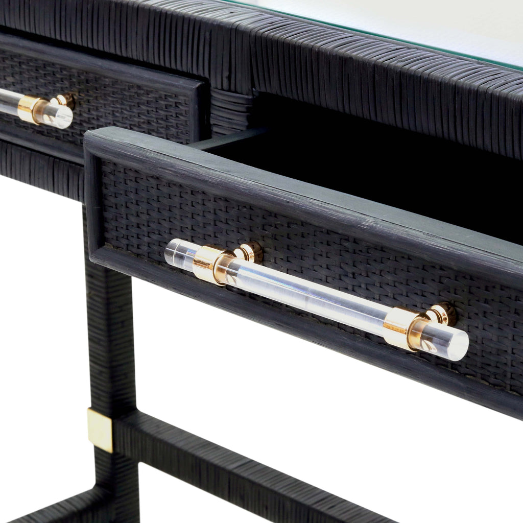 47 Woven Rattan Desk