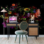Bureau à 3 tiroirs en cannage 60 po avec rangement