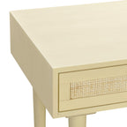 Bureau à 3 tiroirs en cannage 60 po avec rangement