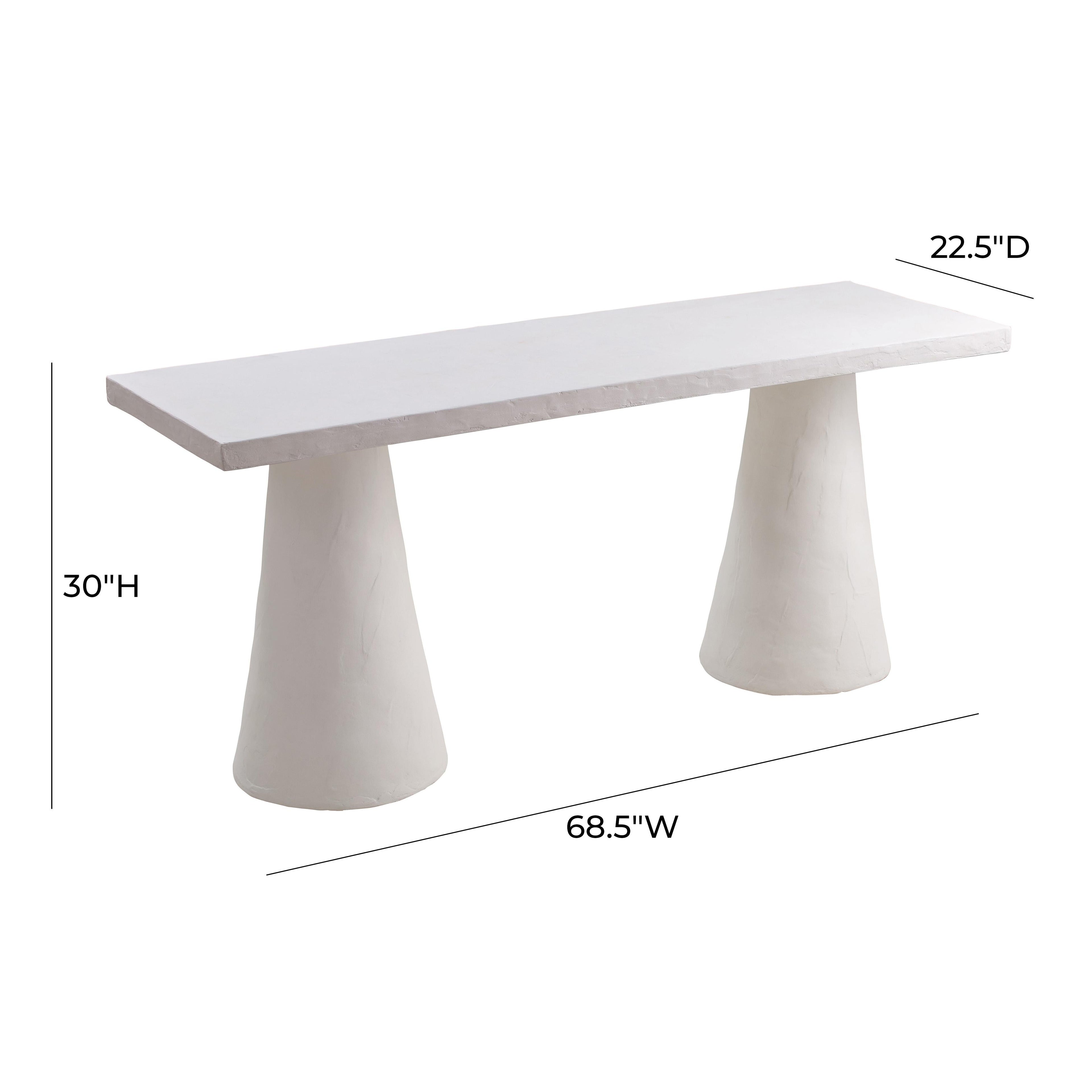 68.5 Desk in Faux Plaster