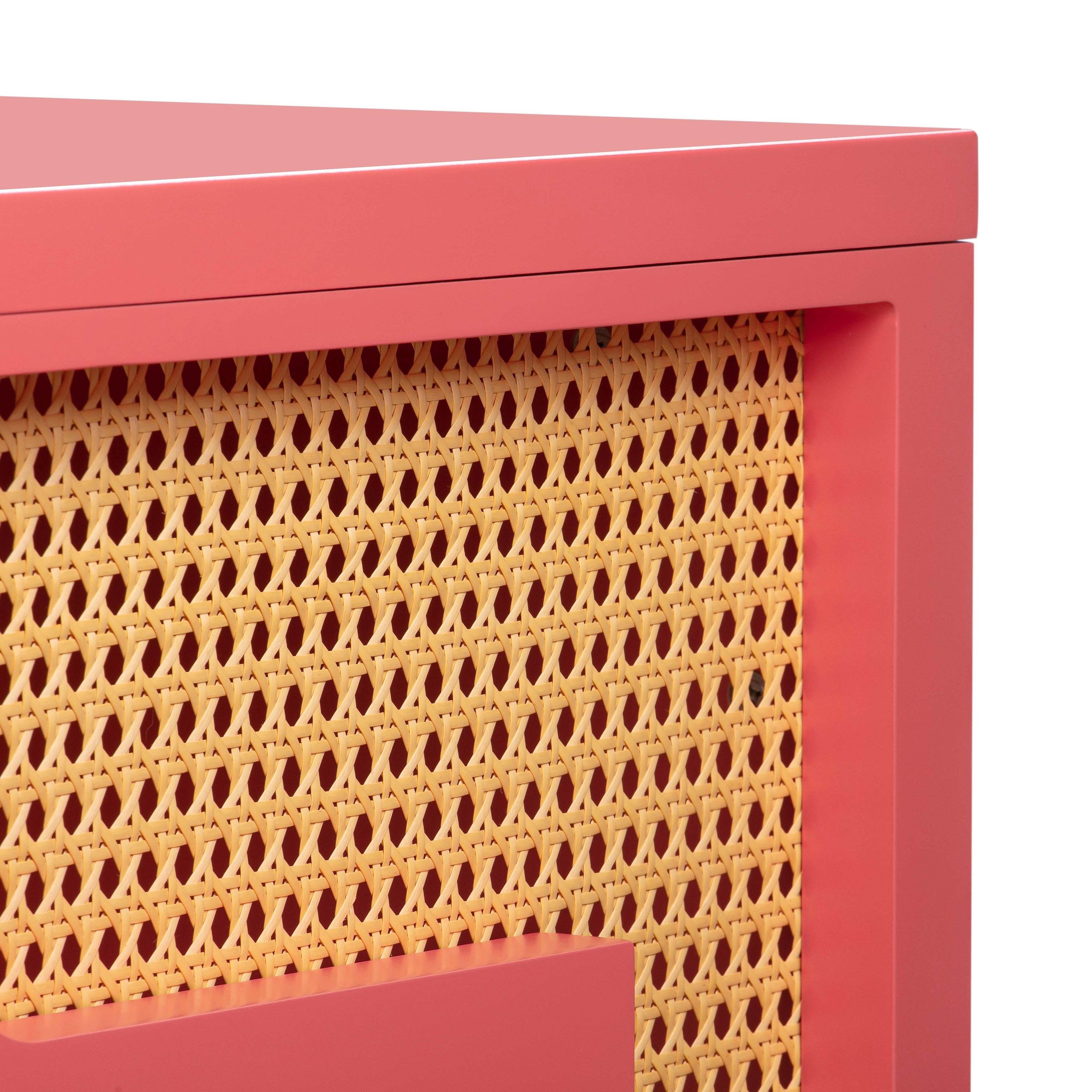 62 Rattan Executive Desk With Drawer