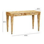 Bureau de travail 48 po en ronce, 2 tiroirs