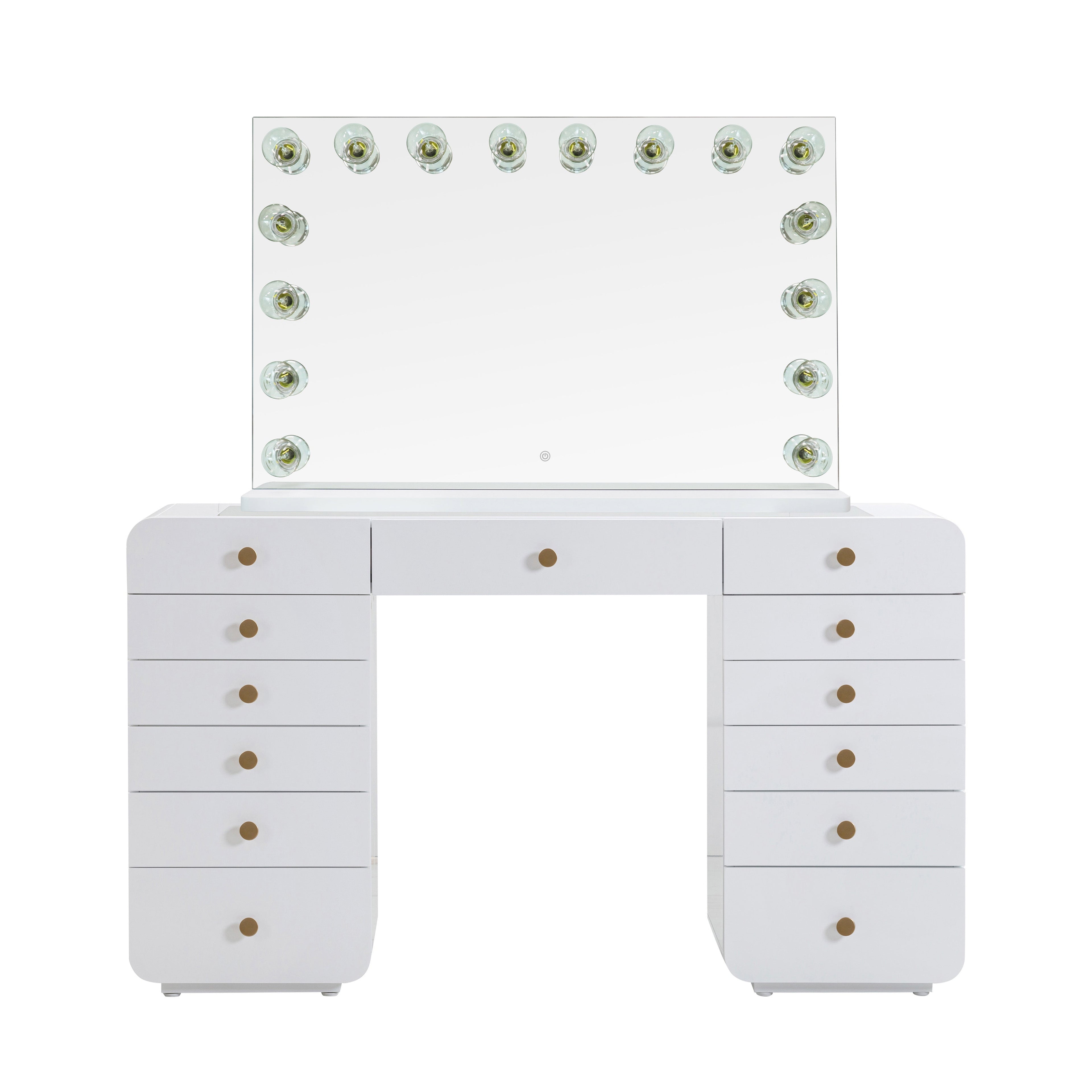 56 White Desk with Vanity Mirror