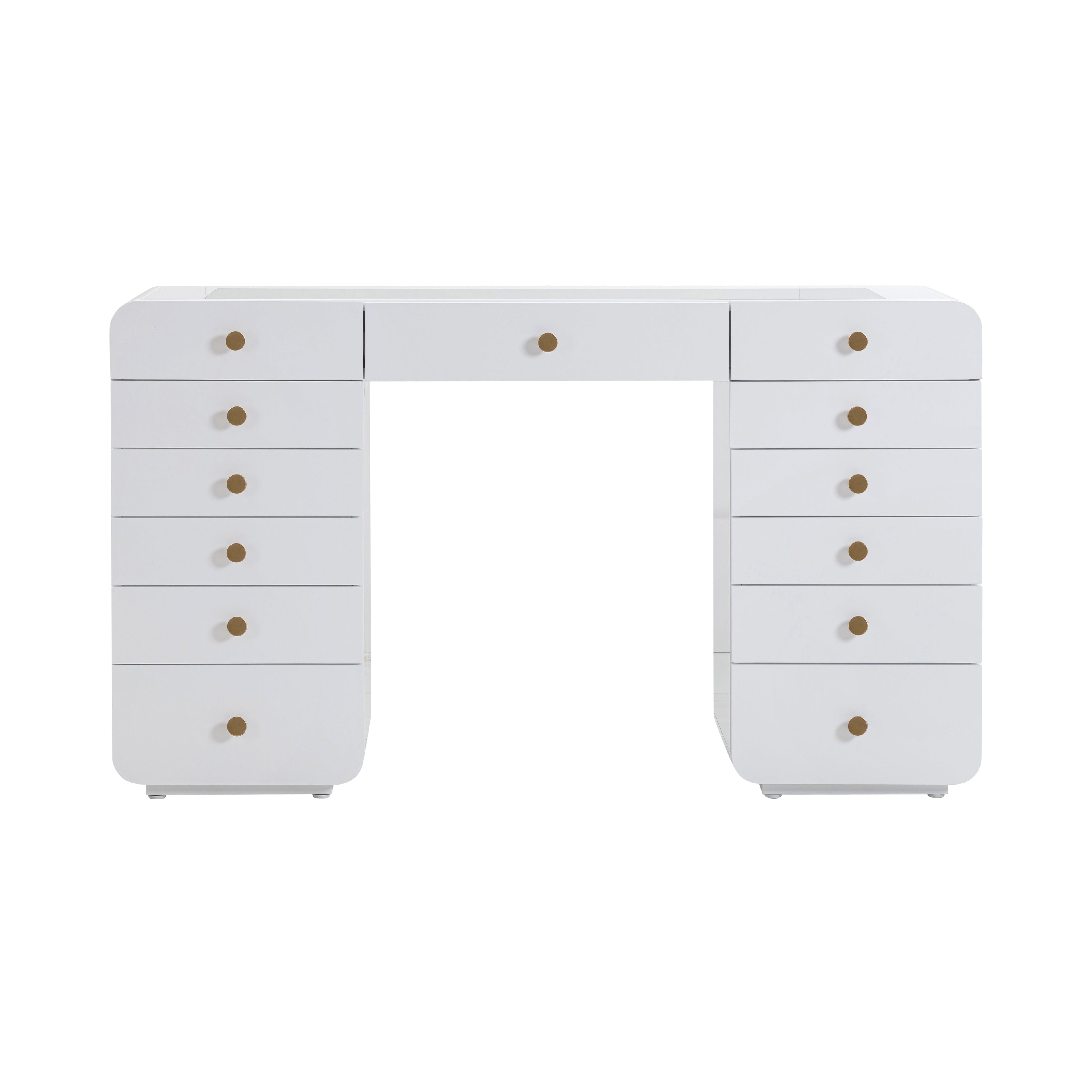 56 White Desk with Vanity Mirror