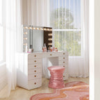 56 Bureau Blanc avec Miroir de Maquillage