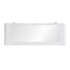 56 Bureau blanc avec miroir de courtoisie à panneau LED