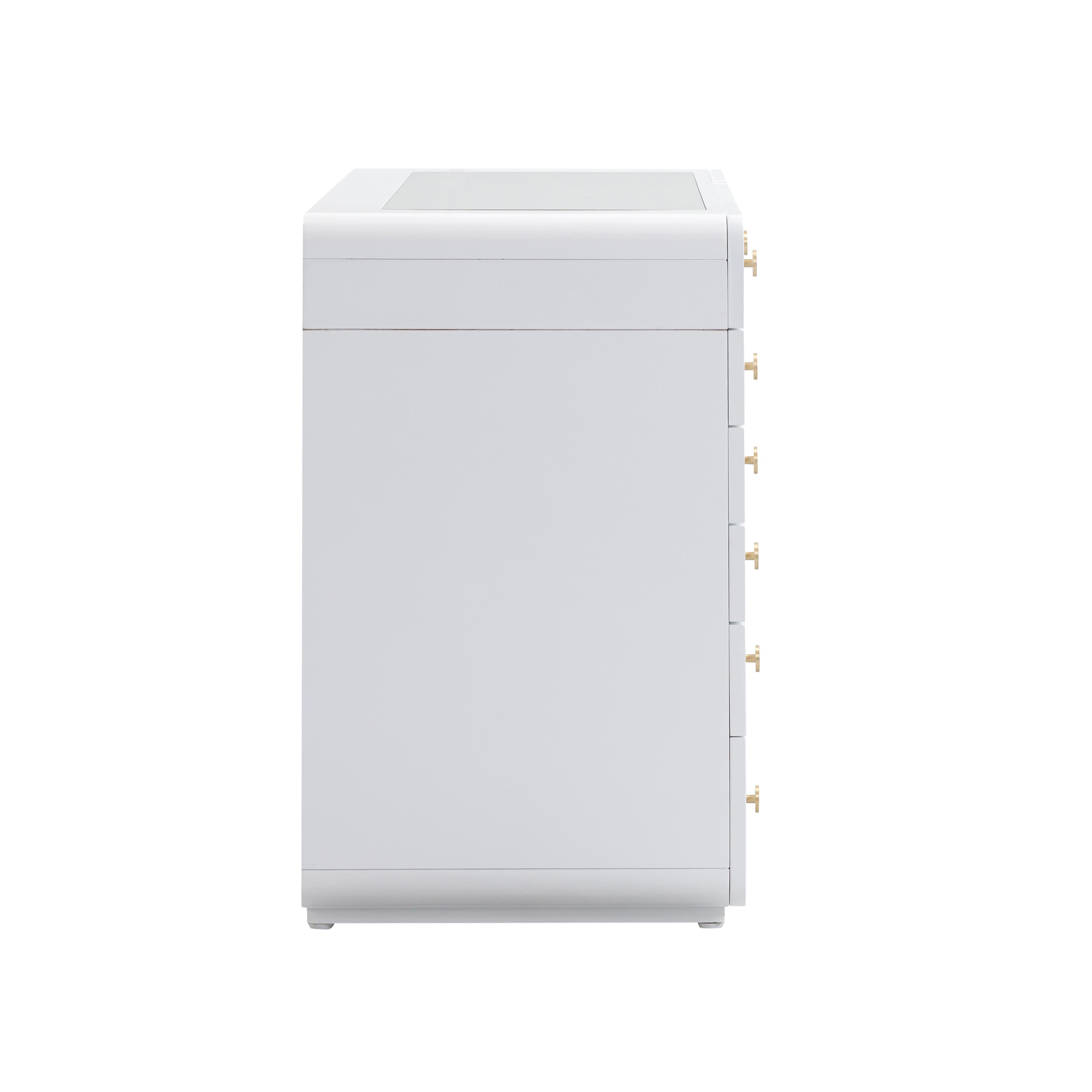 56 White 13-Drawer Vanity Desk