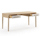 Bureau de direction 62 pouces, finition naturelle blanchie