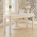 55 Cream 2-Drawer Executive Work Desk