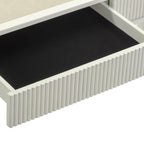 Bureau de direction 2 tiroirs crème 55 po