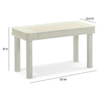 Bureau de direction 2 tiroirs crème 55 po