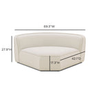 Chaise d'angle en lin recyclé Sand