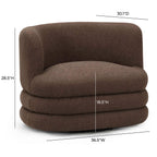 Fauteuil de salon pivotant en bouclette haute performance pour hôtel