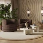 Fauteuil de salon pivotant en bouclette haute performance pour hôtel
