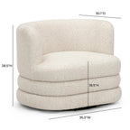 Fauteuil de salon pivotant en bouclette haute performance pour hôtel