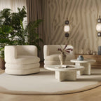 Fauteuil de salon pivotant en bouclette haute performance pour hôtel