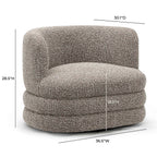 Fauteuil de salon pivotant en bouclette haute performance pour hôtel