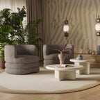 Fauteuil de salon pivotant en bouclette haute performance pour hôtel