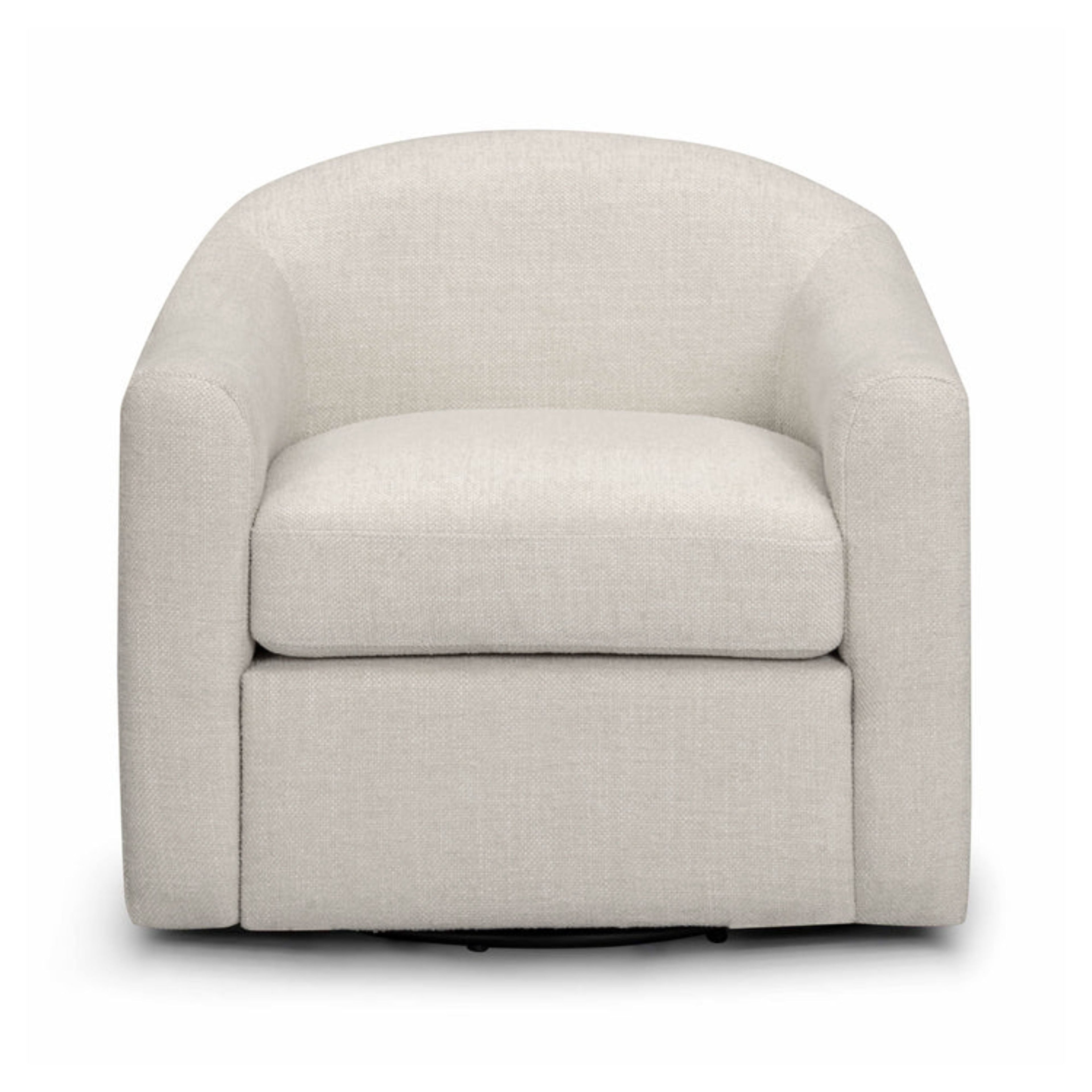 Thao Contract-Grade Basketweave Fabric Swivel Accent Chair