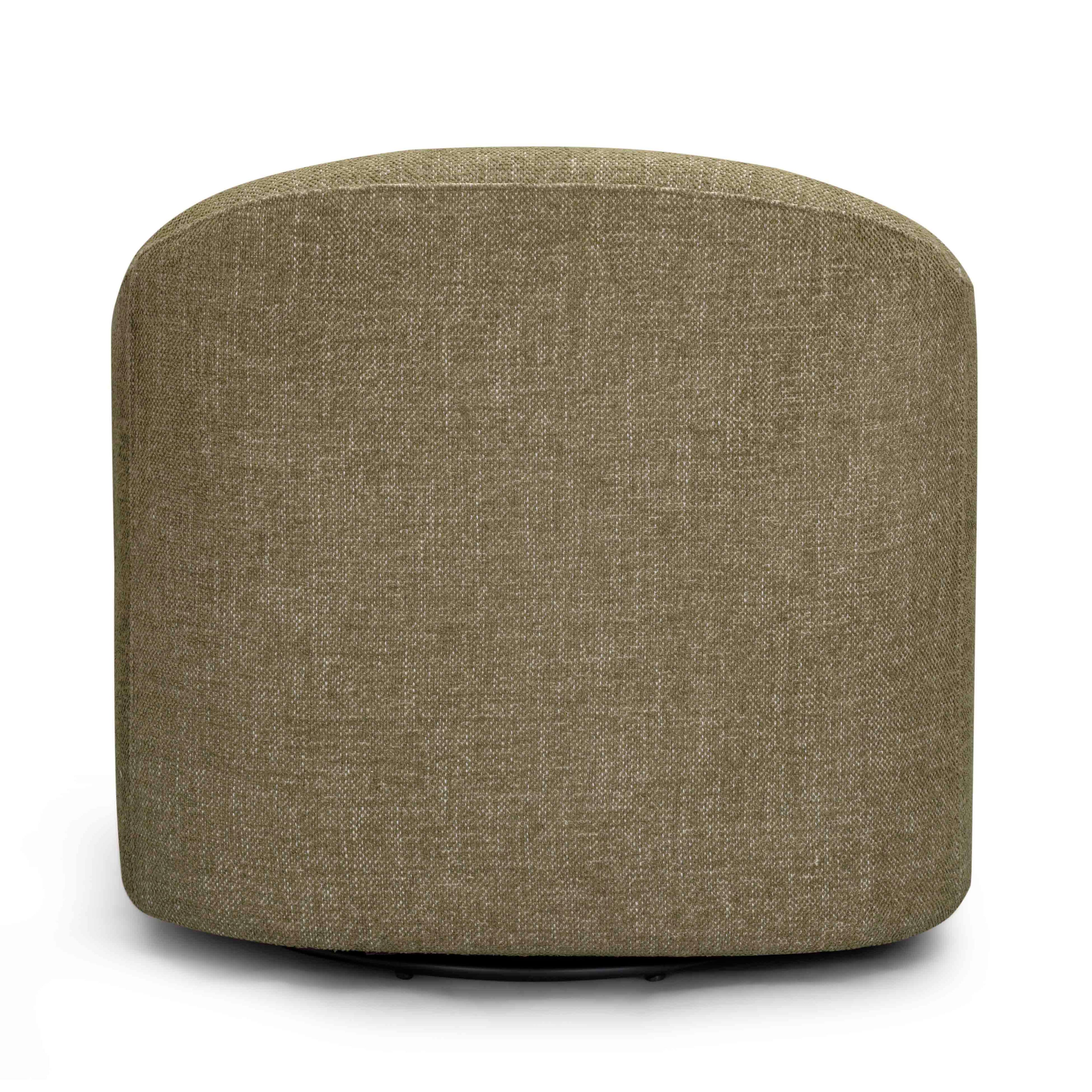 Thao Contract-Grade Basketweave Fabric Swivel Accent Chair