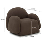 Fauteuil d'appoint en bouclette de qualité contractuelle
