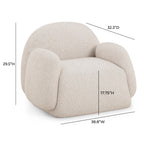 Fauteuil d'appoint en bouclette de qualité contractuelle