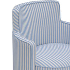 Fauteuil pivotant Passe en lin rayé