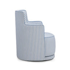 Fauteuil pivotant Passe en lin rayé