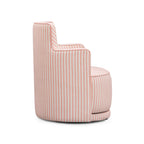 Fauteuil pivotant Passe en lin rayé