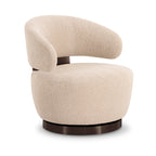 Fauteuil d'appoint pivotant crème