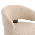 Fauteuil d'appoint pivotant crème