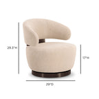 Fauteuil d'appoint pivotant crème