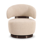 Fauteuil d'appoint pivotant crème