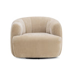Fauteuil pivotant Jasmine en tissu tressé recyclé de qualité contractuelle