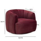 Fauteuil pivotant Jasmine Performance Velvet