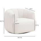 Fauteuil pivotant Jasmine Performance Velvet