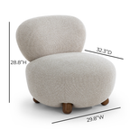 Fauteuil d'appoint gris chaud